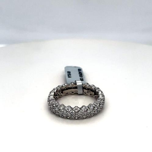 SILVER 925 ZIRCON "MARQUISE" ETERNITY RING, Bijoux, Sacs & Beauté, Bagues, Neuf, Femme ou Homme, 20 ou plus grands, Blanc, Argent