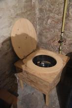 Toilette sèche en bois avec pot de récupération et sciure, Jardin & Terrasse, Comme neuf, Enlèvement