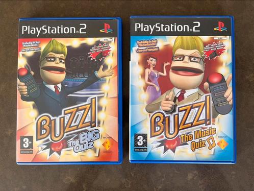 Playstation 2 Buzz Quiz games, Games en Spelcomputers, Games | Sony PlayStation 2, Zo goed als nieuw, Puzzel en Educatief, 3 spelers of meer
