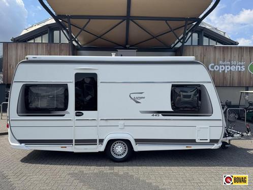 Fendt Saphir 445 SFB E&P Levelsysteem + Mover, Caravans en Kamperen, Caravans, tot en met 4, 1000 - 1250 kg, Rondzit, Fendt, Vast bed
