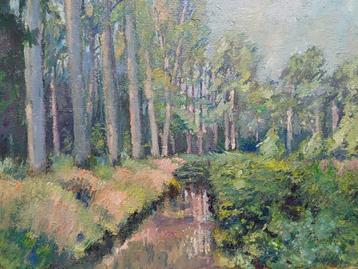 Schilderij M.VAN DEN BEMPT 30x40 "Beekje te Wijnegem" beschikbaar voor biedingen
