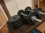 2 halters met gewichten, Sport en Fitness, Ophalen, Zo goed als nieuw