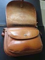 vintage lederen tas, Handtassen en Accessoires, Tassen | Schoudertassen, Ophalen of Verzenden, Gebruikt, Bruin, Leer