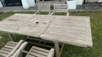 FARMERS Teak tuinset - tafel + 4 stoelen, Tuin en Terras, Ophalen, Zo goed als nieuw