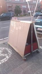 Reclame bord dubbel en verrijdbaar inox wielen roestvrij ond, Ophalen, Gebruikt, Reclamebord