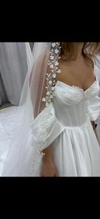 Prinsessen trouwjurk met korset, Kleding | Dames, Trouwkleding en Trouwaccessoires, Ophalen of Verzenden, Zo goed als nieuw, Wit