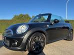 Mini Cooper Cabrio 1.6BENZINE*85000km! AIRCO/GPS/LEDER/FULL!, 1280 kg, Zwart, 4 cilinders, Cabriolet
