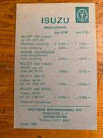 Oldtimer ISUZU BELLETT 1969 Prijslijst, Boeken, Auto's | Folders en Tijdschriften, Overige merken, ISUZU BELLETT Prijslijst, Zo goed als nieuw