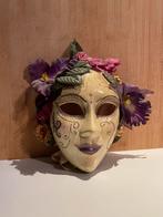 Handgemaakt Venetiaans Masker – Uniek Decorstuk met Bloemen, Antiek en Kunst, Ophalen of Verzenden
