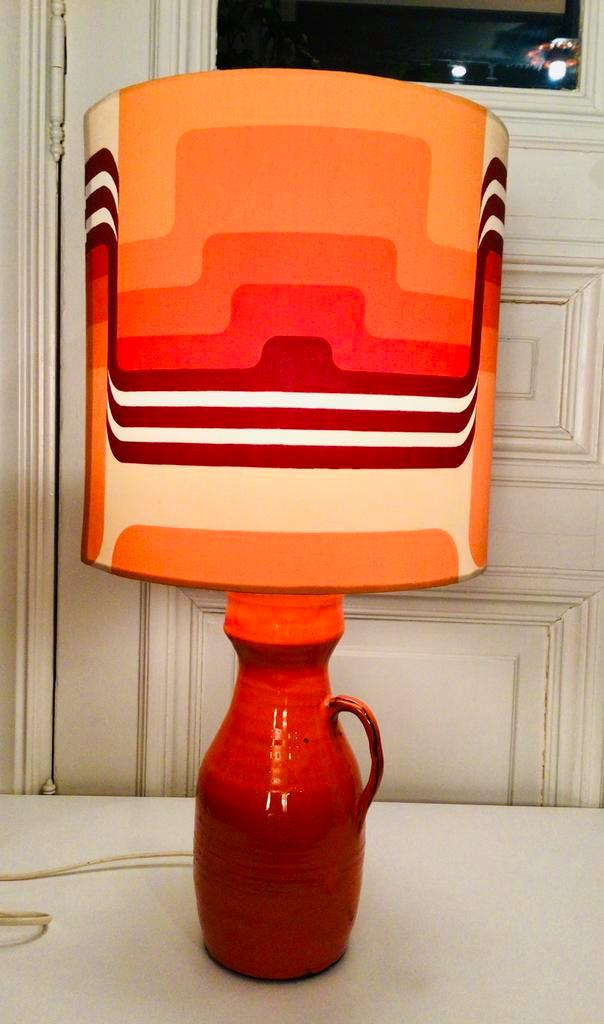 Vintage tafellamp in keramiek, Antiek en Kunst, Curiosa en Brocante, Ophalen