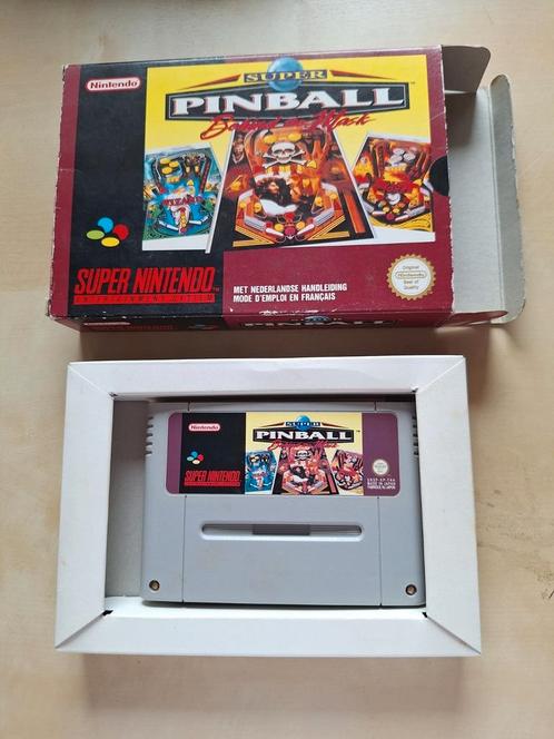 Super Pinball : Behind the mask - Super Nintendo, Games en Spelcomputers, Games | Nintendo Super NES, Zo goed als nieuw, Strategie en Constructie