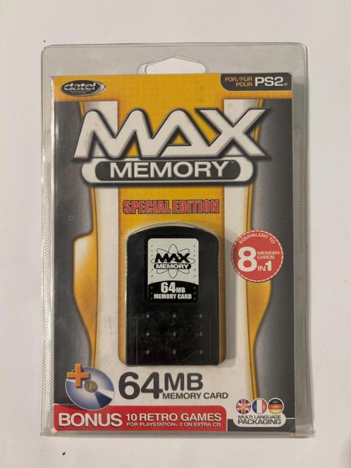 Cartouche Max Memory pour PS2 64MB neuve, Games en Spelcomputers, Spelcomputers | Sony Consoles | Accessoires, Nieuw, PlayStation 2