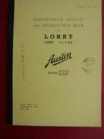 Maintenance manual & instruction book for lorry, 3 ton, ...., Boek of Tijdschrift, Ophalen of Verzenden, Landmacht