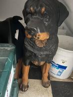 2 rottweiler beelden voor binnen of buiten, Tuin en Terras, Tuinbeelden, Ophalen, Zo goed als nieuw, Kunststof, Dierenbeeld