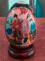 Handbeschilderd porseleinen ei, Antiek en Kunst, Ophalen of Verzenden