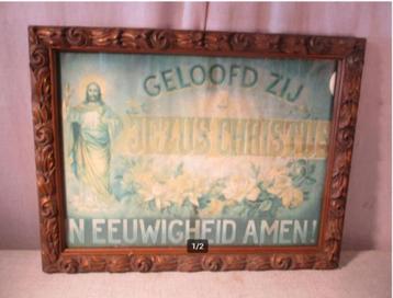 Ancien proverbe religieux « Crois soit Jésus-Christ » - 45x3, Enlèvement ou Envoi
