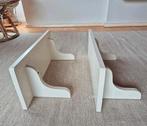 2 witte houten wandplankjes 60cm, Ophalen, Gebruikt