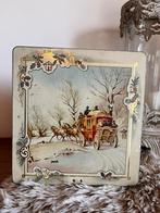 Ancienne boîte de Noël en fer blanc Van Melle, Collections, Enlèvement ou Envoi