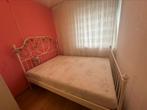 2persoonsbed wit, Huis en Inrichting, Slaapkamer | Bedden, Ophalen, Wit, Tweepersoons, Zo goed als nieuw