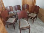 set van 6 eetkamerstoelen, Ophalen, Hout, Gebruikt, Bruin