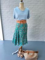 Prachtige zijden rok - dubbelzijdig te dragen, Maat 38/40 (M), Blauw, Etnos, Ophalen of Verzenden