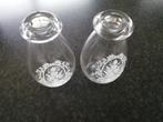 2 glazen kandelaars, Ophalen of Verzenden