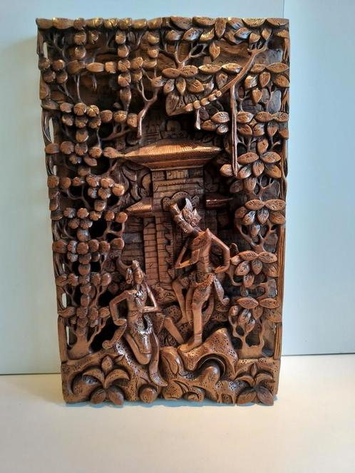 prachtig houtsnijwerk afkomstig uit Indonesië., Antiek en Kunst, Kunst | Overige Kunst, Ophalen of Verzenden