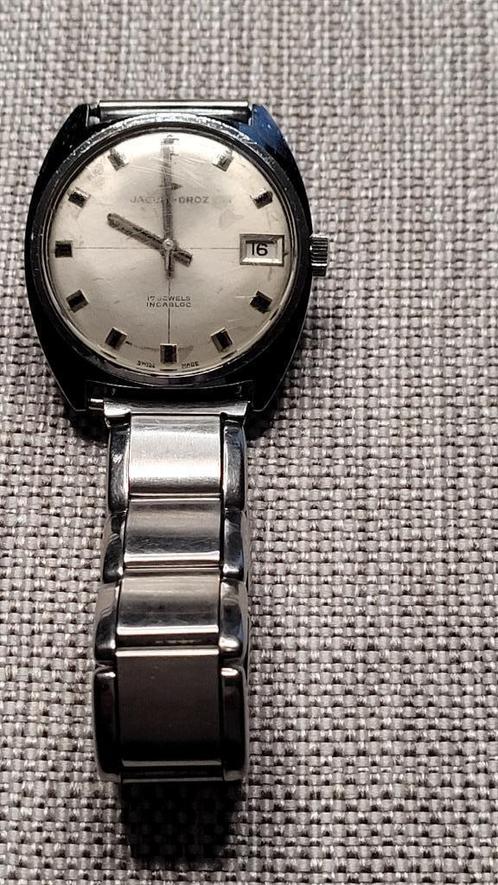 VINTAGE HEREN HORLOGE JACQUES DROZ 1960 - 1970, Handtassen en Accessoires, Horloges | Heren, Gebruikt, Polshorloge, Overige merken