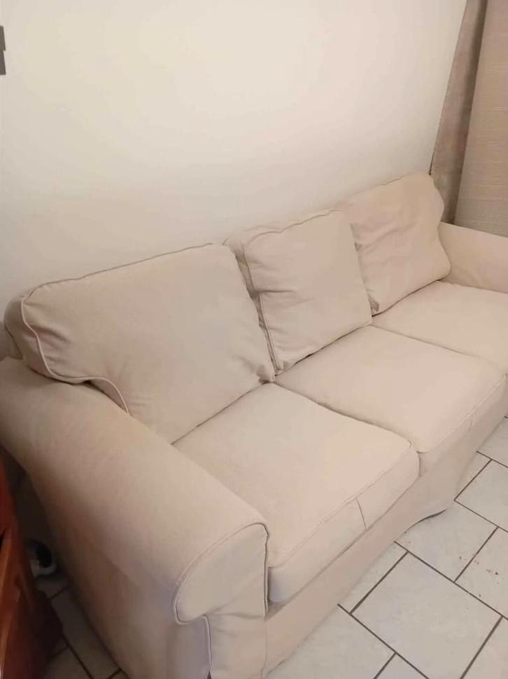 Canapé EKTORP 3 places, Maison & Meubles, Canapés | Salons, Comme neuf, Banc droit, Trois personnes, 200 à 250 cm, 75 à 100 cm