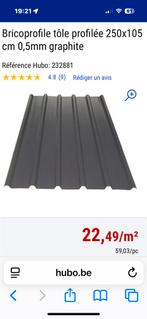 Geprofileerde plaat, Nieuw, Minder dan 5 m², Metaal, Grijs