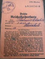 WW2 Duits document 1942, Verzamelen, Ophalen of Verzenden