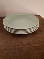 5 Diepe borden pastel groen gestempeld Boch, Ophalen of Verzenden, Zo goed als nieuw, Aardewerk, Bord(en)