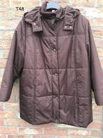 T48 bruine jas/anorak met afneembare capuchon, Kleding | Dames, Jassen | Winter, Ophalen of Verzenden, Gedragen, Maat 46/48 (XL) of groter