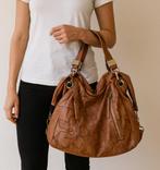 Nicky Vankets handtas – 32 x 28 cm, Handtassen en Accessoires, Ophalen of Verzenden, Gebruikt, Bruin, Handtas