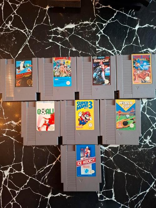 8 Nintendo Nes-spellen + scabbards!, Games en Spelcomputers, Games | Nintendo NES, Zo goed als nieuw, Avontuur en Actie, 2 spelers
