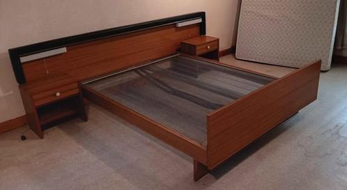 Vintage retrobed + nachtkastjes, Huis en Inrichting, Slaapkamer | Bedden, Gebruikt, 200 cm, Ophalen