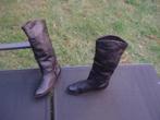Gratis verzenden luxe zwarte leren vintage laarzen mt 37, Kleding | Dames, Schoenen, Hoge laarzen, Verzenden, Zwart, Vintage 37