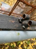 Zwarte zware ijzeren poort met kader, Tuin en Terras, Ophalen, Gebruikt, 100 tot 150 cm, 200 cm of meer