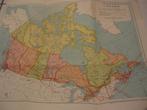 Oude geografische kaart van Canada uit 1964. Afmetingen:, Antiek en Kunst, Ophalen of Verzenden