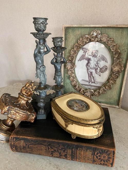 Decoratie curiosa decoration interieur brocante kistje, Antiek en Kunst, Curiosa en Brocante, Ophalen of Verzenden
