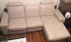 compacte natuzzi 3-zit met ligbank + relax (leder), Ophalen, Gebruikt, Leer