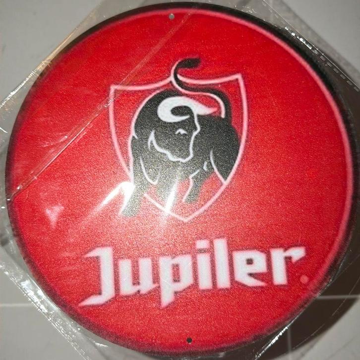 Panneau en métal Jupiler rond 2 - rétro vintage mancave, Collections, Marques & Objets publicitaires, Comme neuf, Panneau publicitaire
