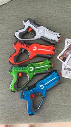 Active lasergame Set~4Guns Oranje/Groen/Blauw/Wit + 4Vesten, Kinderen en Baby's, Speelgoed | Buiten | Actiespeelgoed, Ophalen of Verzenden