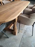 table à manger chic rustique en chêne 239x83,5, Chêne, Ovale, 50 à 100 cm, Enlèvement