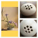 Vintage, beige, keramieken Ikebana houder, Ophalen