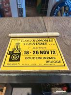 salon gastronomie toerisme sticker Brugge 1972, Ophalen of Verzenden, Nieuw, Overige typen