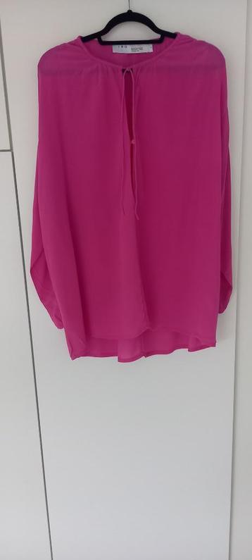 IRO ; zijden shirt 42., Taille 42/44 (L), Enlèvement ou Envoi, Rose, Comme neuf