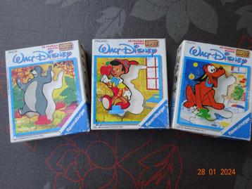 Ravensburger, 3 houten puzzel Walt Disney*VINTAGE* 1983!  beschikbaar voor biedingen