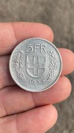 Zwitserland 5 frank zilver 1953, Ophalen of Verzenden, Zilver