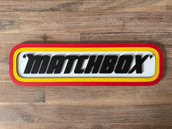 Matchbox handgemaakt geschilderd bord wall art living kamer, Huis en Inrichting, Woonaccessoires | Wanddecoraties, Nieuw, Ophalen of Verzenden